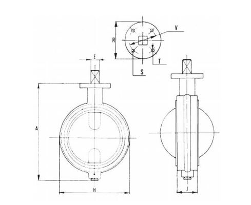 Клапан-бабочка DN100 SS304 PN 10-16 вафли 150LB AISI 316