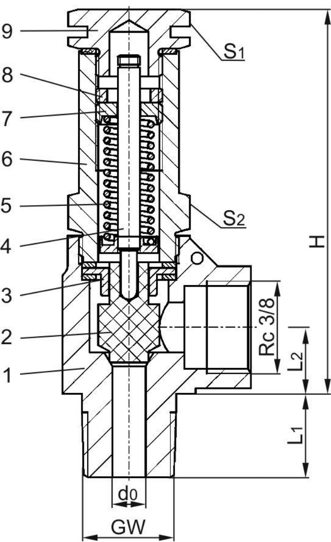 Тип предохранительный клапан угла, 351 предохранительный клапан 0 CF8M DN25 PN63 криогенный